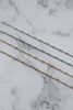 Mini Paperclip Chain Necklace: Gold / 16