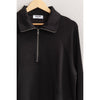 HALF ZIP-UP COLLAR SWEATSHIRT: CHOCOLATE BROWN / L