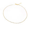 Mini Paperclip Chain Necklace: Gold / 16