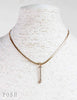 Rhinestone initial necklace 9PN082  LAST CALL: Gold / E