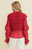 CROCHET LAYERED TOP: Red / M