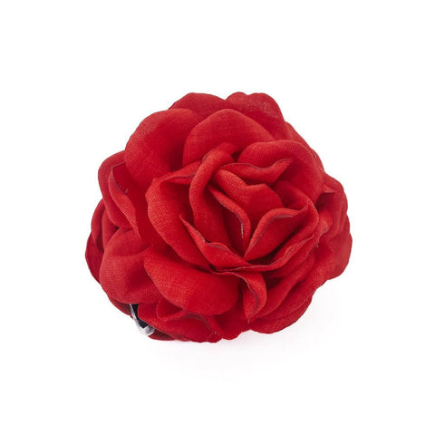 Blooming Rose Hair Claw Clip: Black