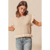 BOAT NECK LIGHTWEIGHT KNIT SWEATER: OFF WHITE / M