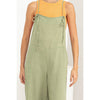 TIE SHOULDER JUMPSUIT: L / OLIVE