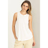 SLEEVELESS TANK TOP: OFF WHITE / M