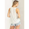 SLEEVELESS TANK TOP: OFF WHITE / M