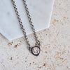 Darla Heart Necklace: White Ice