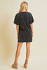 PERFECTION TO A TEE, CLASSIC WASHED T-SHIRT DRESS: Black / S