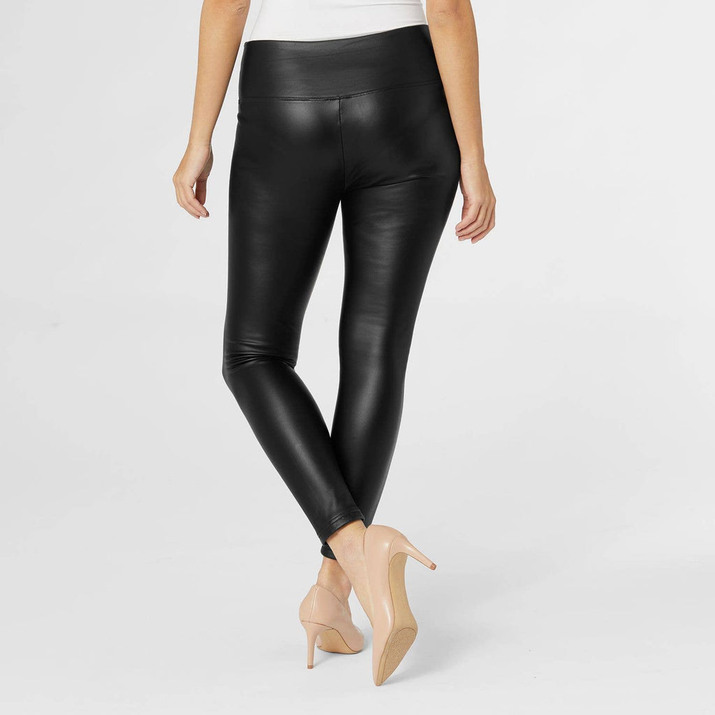 Alexi Faux Leather Legging: Black / S/M