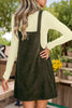 Women Corduroy  Straps Pockets Sleeveless Mini Dress | S-XL: As shown / Missy / M