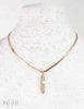 Rhinestone initial necklace 9PN082  LAST CALL: Gold / E