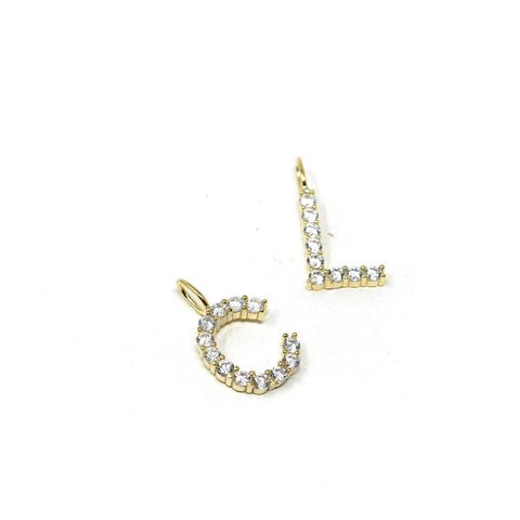 Standout Initial Charms: Gold / T