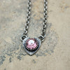 Darla Heart Necklace: White Ice