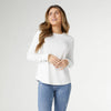 Alexis Super Soft Top with Snap Cuff: White / S/M