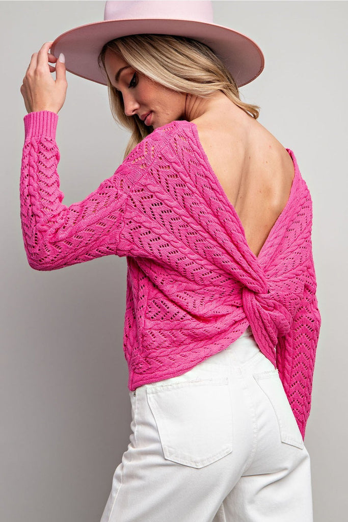 Twist Back Crochet Top