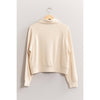 HALF ZIP-UP COLLAR SWEATSHIRT: CHOCOLATE BROWN / L