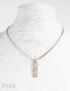 Rhinestone initial necklace 9PN082  LAST CALL: Gold / E