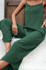 Plain Spaghetti One Piece Jumpsuit DJ028: Green / S