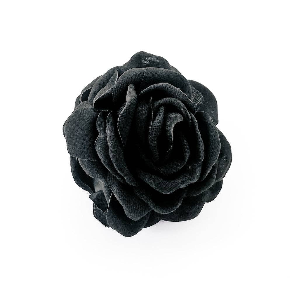 Blooming Rose Hair Claw Clip: Red