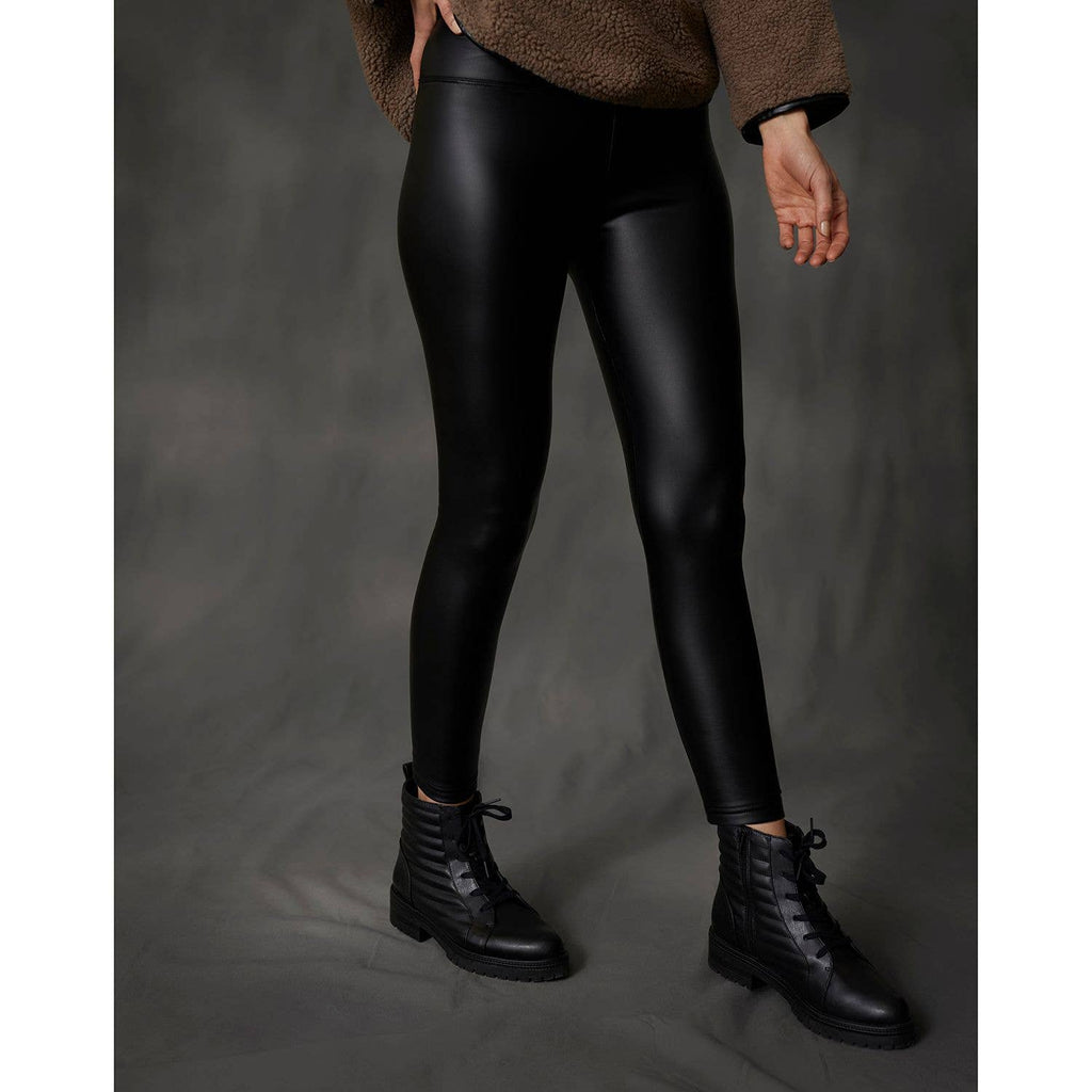 Alexi Faux Leather Legging: Black / S/M