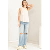 SLEEVELESS TANK TOP: OFF WHITE / M