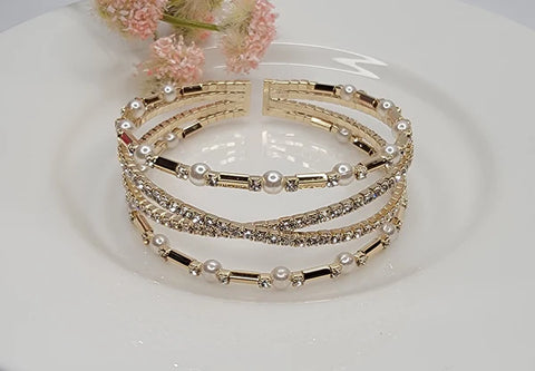 Rhinestone stretchy stackable bracelets