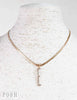 Rhinestone initial necklace 9PN082  LAST CALL: Gold / E