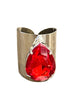 Red rhinestone ring 1CNC V182: Red